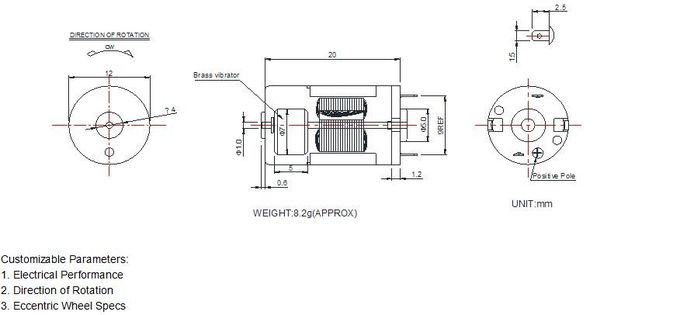 Домашний мотор РФ-1220КА-НЗ вибрации ДК применения с построенный в вибромашине